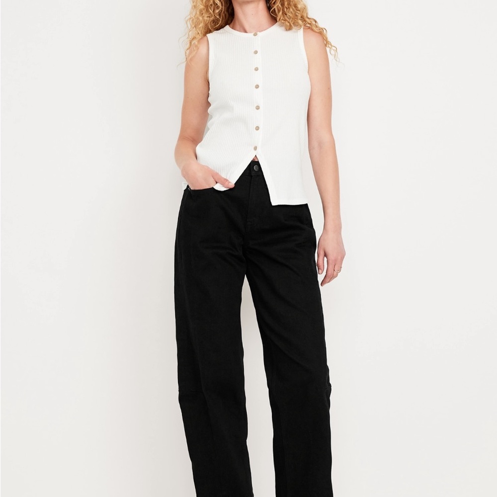 Old Navy Women's barrel jeans - black wash 8